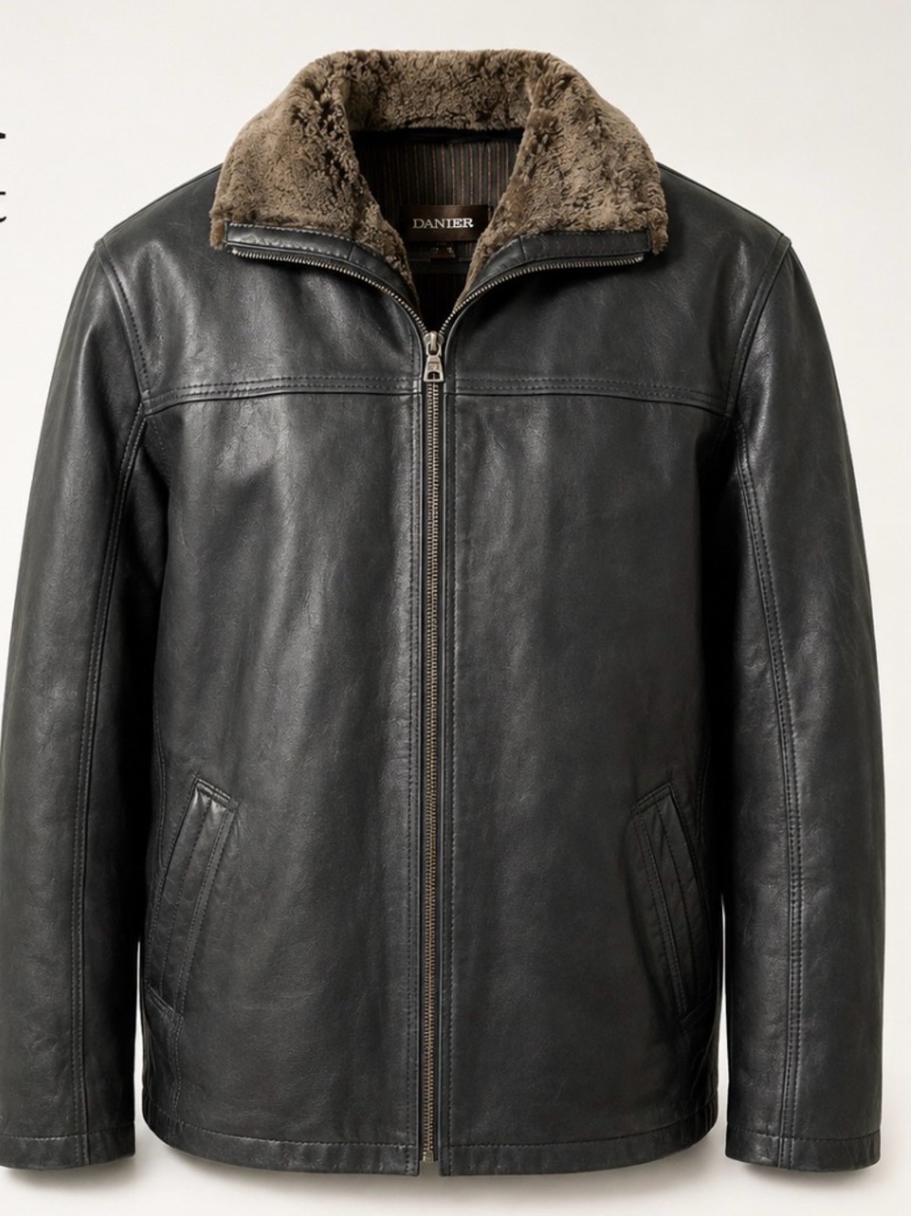 Danier Leather Jacket with Full Removable Liner – Black/Charcoal